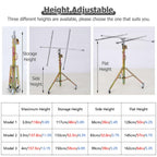 One-Person Operation Drywall Jack Lift - Steel Stable Drywall Lift Panel Hoist w/Adjustable Telescopic Arm - Heavy Duty Sheetrock Lift for Commercial & Home Use - Easy Assembly(Model 1 max H 3.0m/9.8f