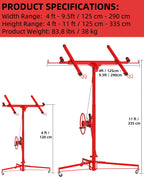 Aptliton Heavy Duty 11 FT Drywall Lift – 150 LBS Capacity