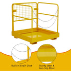 Towallmark Forklift Safety Cage 36"x36" for 1 or 2 People, Forklift Man Basket 1200 Lbs, Foldable Forklift Work Platform for Changing Lights, Painting, Roof Repair, Tree Service