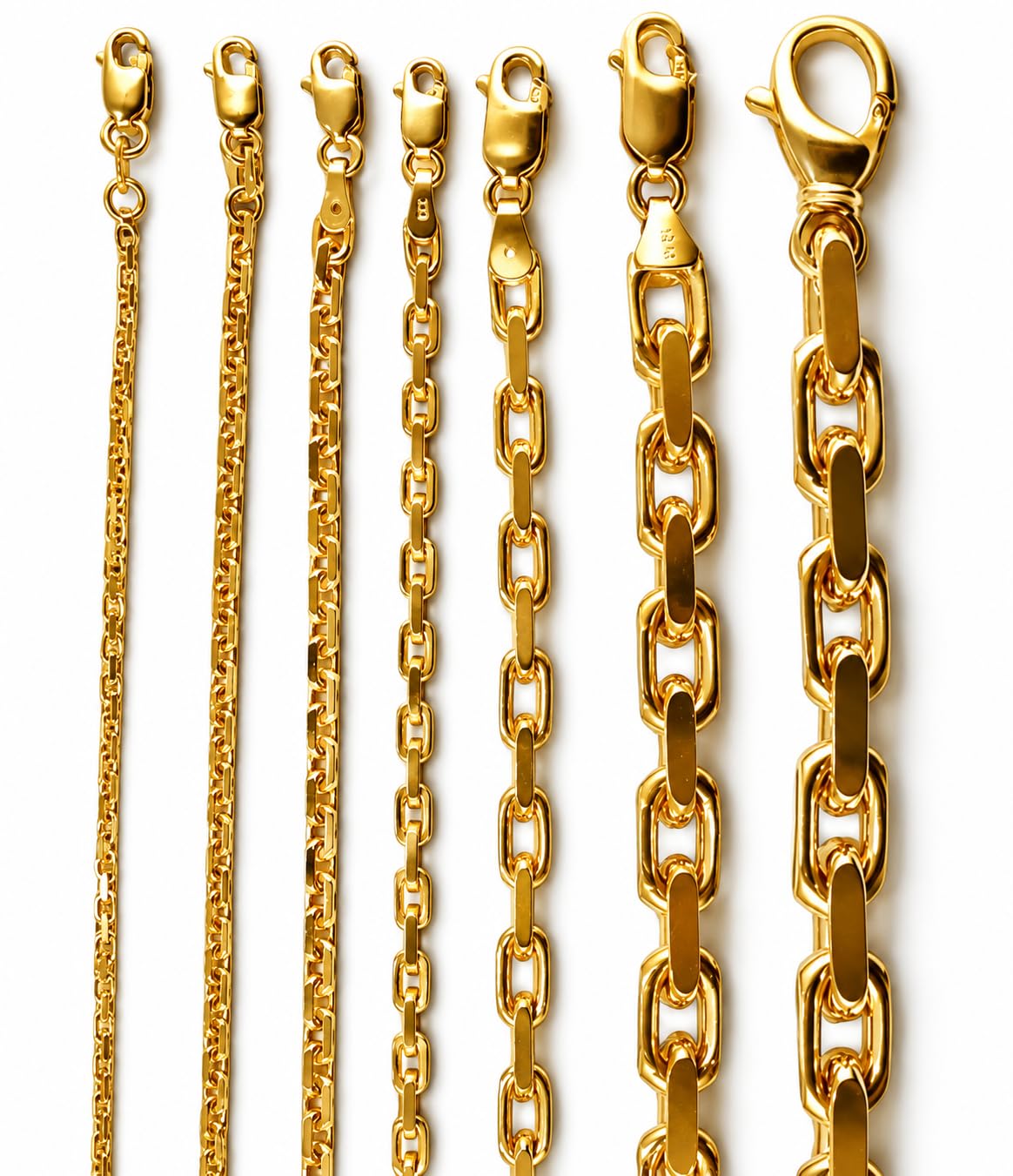 14K Yellow Gold SOLID Rolo Cable Necklace Bracelet Chain 1.5mm-7.5mm 7"-30" | MADE IN ITALY