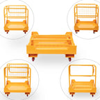 36"x36" inch Forklift Safety Cage Work Platform 1150LBS Capacity Heavy Duty Forklift Man Basket with 4 Swivel Casters for Aerial Jobs