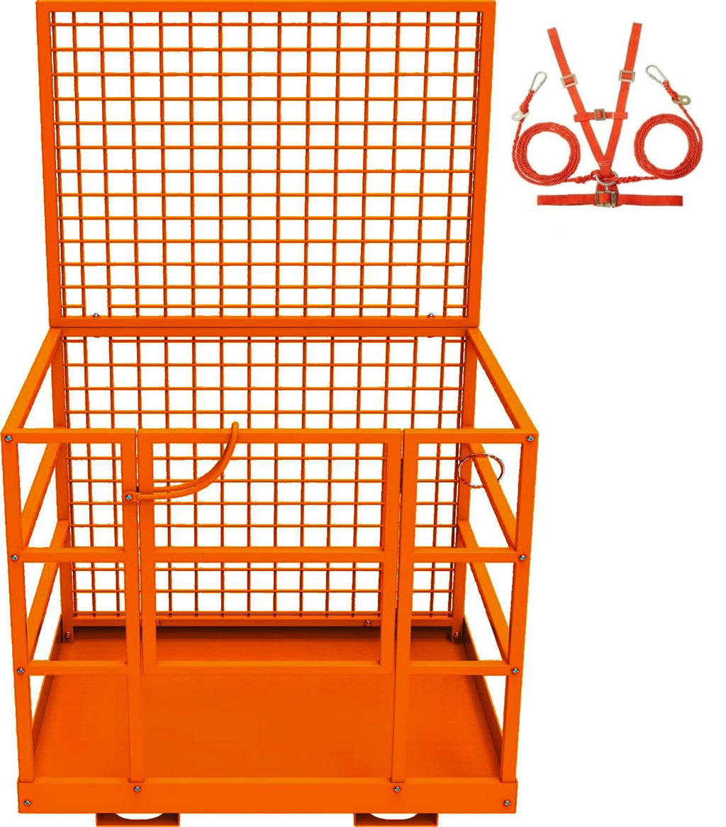 MAXSA 43"X45" Forklift Safety Cage, 1800 LBS 2-Man Forklift Man Basket