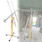 Drywall Panel Hoist Drywall Lifter Jack 11 Ft 10 Ft 15 Ft 16 Ft, Heavy Duty Sheetrock Lift with 360°Rolling Caster Wheels, Adjustable Height Drywall Rolling Lifter Panel(Height 3m/118in/9.8ft)