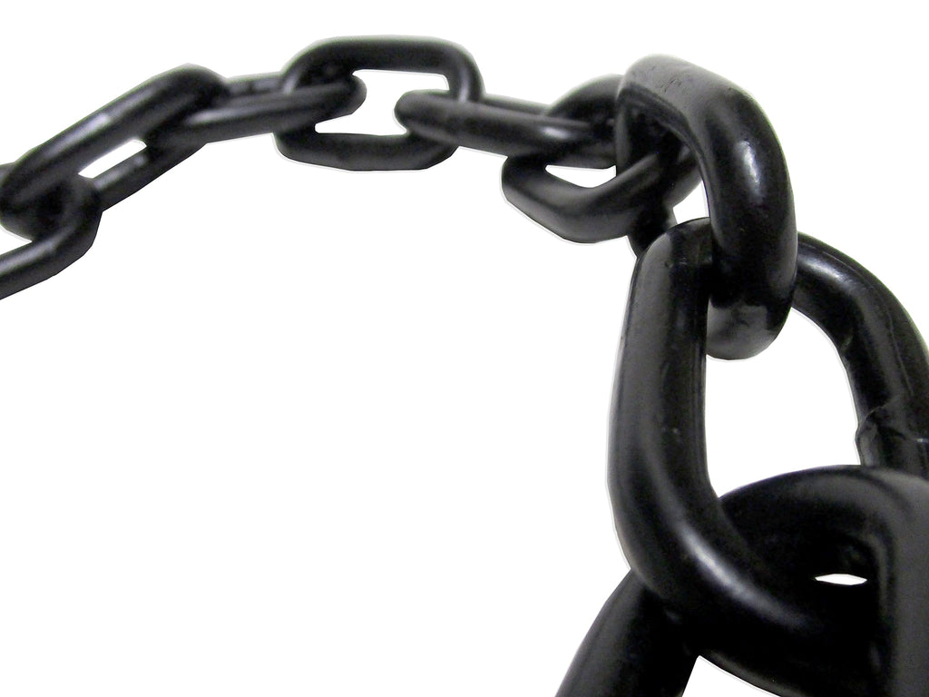 Black Powder Coated Chain 5/16" x 50 FT Bulk Cut | Swing Set Safety Barrier Gate | Industrial Grade Proof Coil G30 | Max Capacity 6,800 lbs (G3312PCBX50FT)