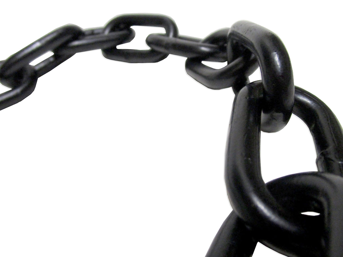 Black Powder Coated Chain 5/16" x 50 FT Bulk Cut | Swing Set Safety Barrier Gate | Industrial Grade Proof Coil G30 | Max Capacity 6,800 lbs (G3312PCBX50FT)