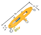 Vestil FLB-D-4 Steel Forklift Lifting Beam 40 in. x 4-7/8 in. x 17-1/16 in. 4,000 Lb. Capacity Yellow
