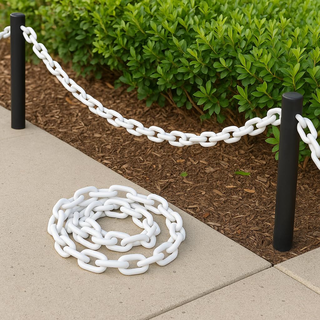 500 Feet of 2" White Plastic Chain