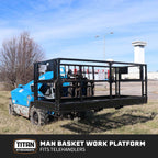 Titan Attachments 4' x 7'8" Mesh Telehandler Work Platform, Safety Cage