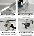 Drywall Panel Hoist Jack for Ceiling With 4 Lockable Wheels - 3.2m 3.8m Tall Sheetrock Lift Drywall Lift Heavy Duty for Home Improvement(H 3.8m/12.4ft+storage bag)