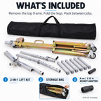 Drywall Lift with Hand Crank and Drill Drive for Ceiling Work 3.5m
