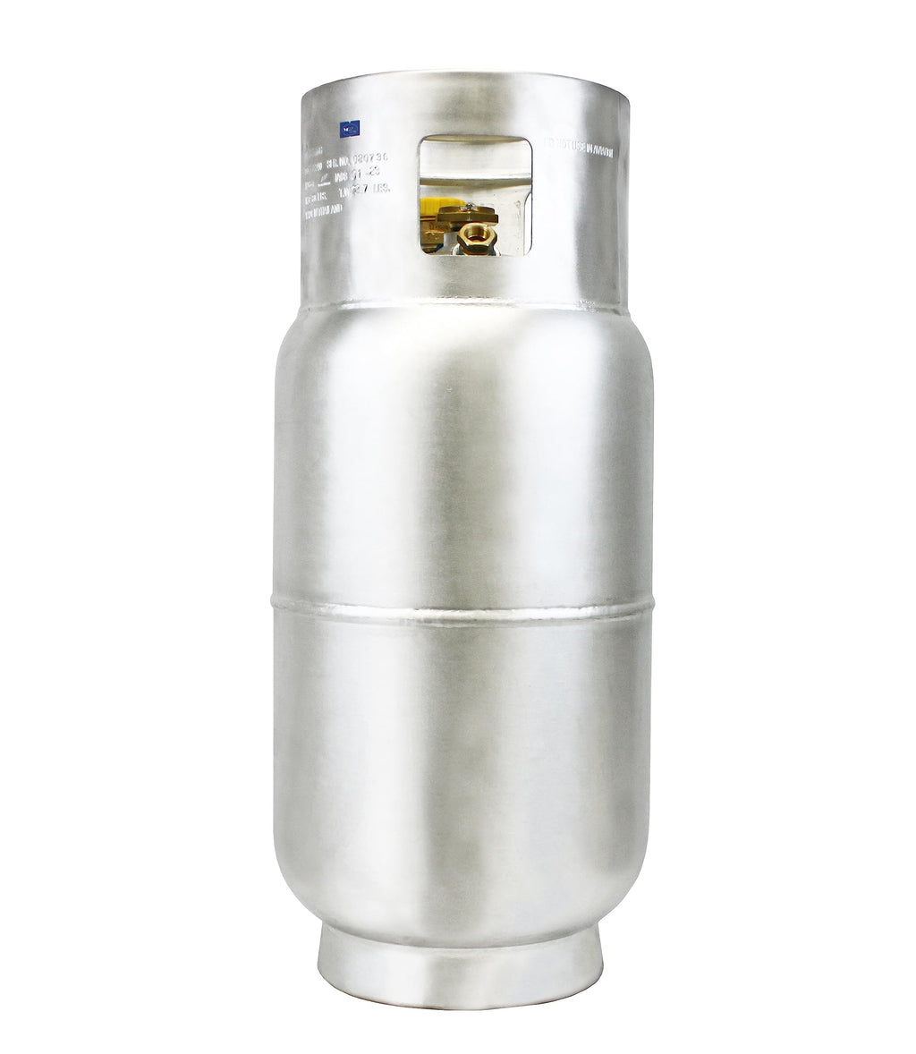 Flame King 33.5lb Aluminum Forklift Propane Tank with Gauge, DOT and TC Compliant, Lightweight, Rugged-Designed