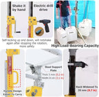 10Ft 11Feet 13Foot 15' 16Ft Tall Rolling Sheetrock Lift with Universal Wheel, Drywall Jack Lift for Ceiling and Walls, Drywall Panel Hoist for Gypsum/Wooden/Metal/PVC Board(3.5 m/11.5 ft)