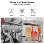 Geelife 11Ft Drywall Lifter Panel Jack with 360° Adjustable Arm and 150Lbs Capacity (red)
