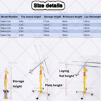 Drywall Lift Lifter Plaster Board Panel Hoist Jack Tool, 3/3.5/4/4.5/5m Max Height Drywall Lift Panel Hoist Jack Lifter, Labor-Saving Construction Tools for Ceiling and Walls Tools 3M(9.8ft)