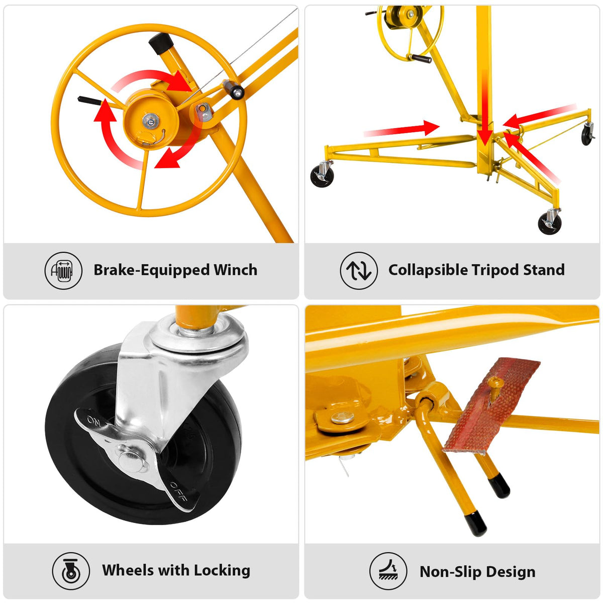 Rovibek 11FT Drywall Lift, Drywall Jack Lift for Ceiling