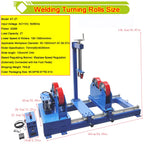 Welding Turning Roller with Sliding Rail and Press Wheel Frame