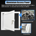 Lockable Metal Loft Ceiling Access Panel - Durable Attic Inspection Hatch for Electrical & Plumbing, Sizes 10-30 in - Heavy-Duty Drywall Lift (22x34 in) for Easy Access