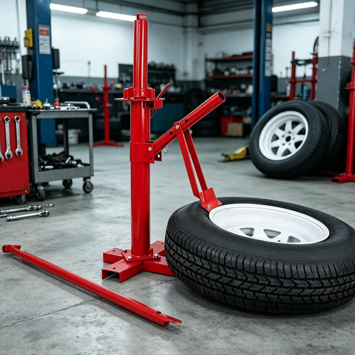 Tire Repair Machine Manual Tire Changer Tire Tool Wheel Bead Breaker Iron Structure Sturdy Painted Metal Efficient Bead Lifting Suitable for Mechanics DIY Projects Home garages