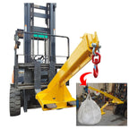 INTBUYING Adjustable Forklift Jib Boom Crane, Lifting up to 4400LB/2T, with a Mobile Crane Hoist and Truss Hook Extension Attachment Ranging from 63-98in for Forklift Towing and Handling Equipment