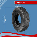 Two 650-10 Forklift Heavy Duty Tires 6.50-10 with Tube, Flap, Guard Commercial-Grade Durable and Versatile Solution Tires for Industrial use