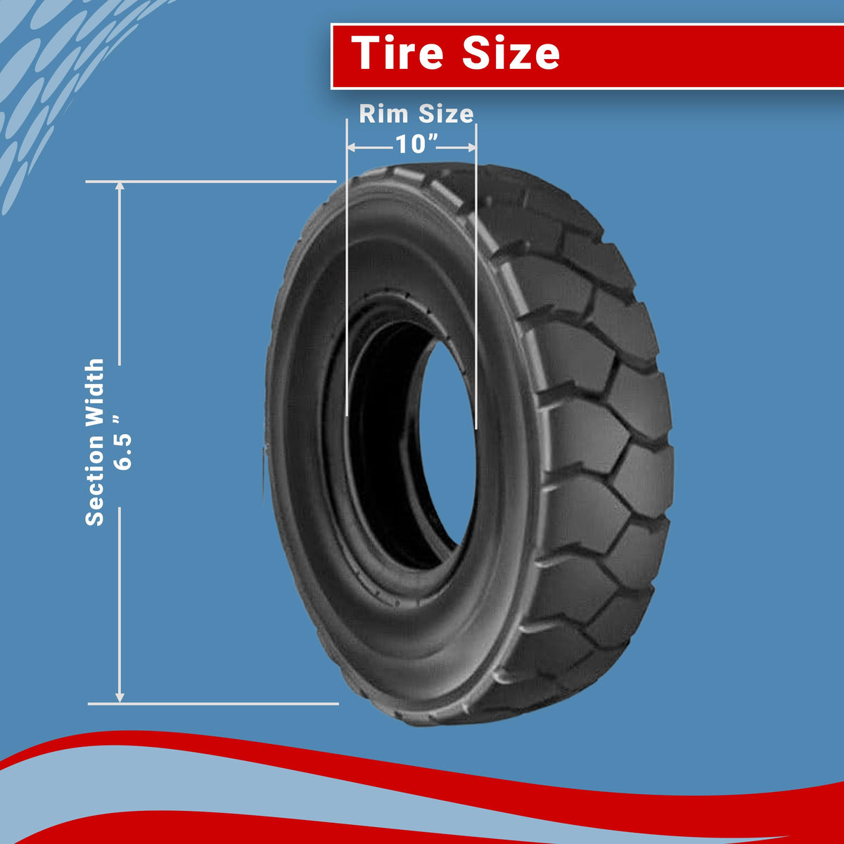 Two 650-10 Forklift Heavy Duty Tires 6.50-10 with Tube, Flap, Guard Commercial-Grade Durable and Versatile Solution Tires for Industrial use