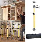 Vibeo Adjustable Support Pole Install Cabinets Tools with Bag, 3rd Hand Support Pole for Door Frame Cabinet Plasterboard, Drywall Lift Jack(2pcs,Large)