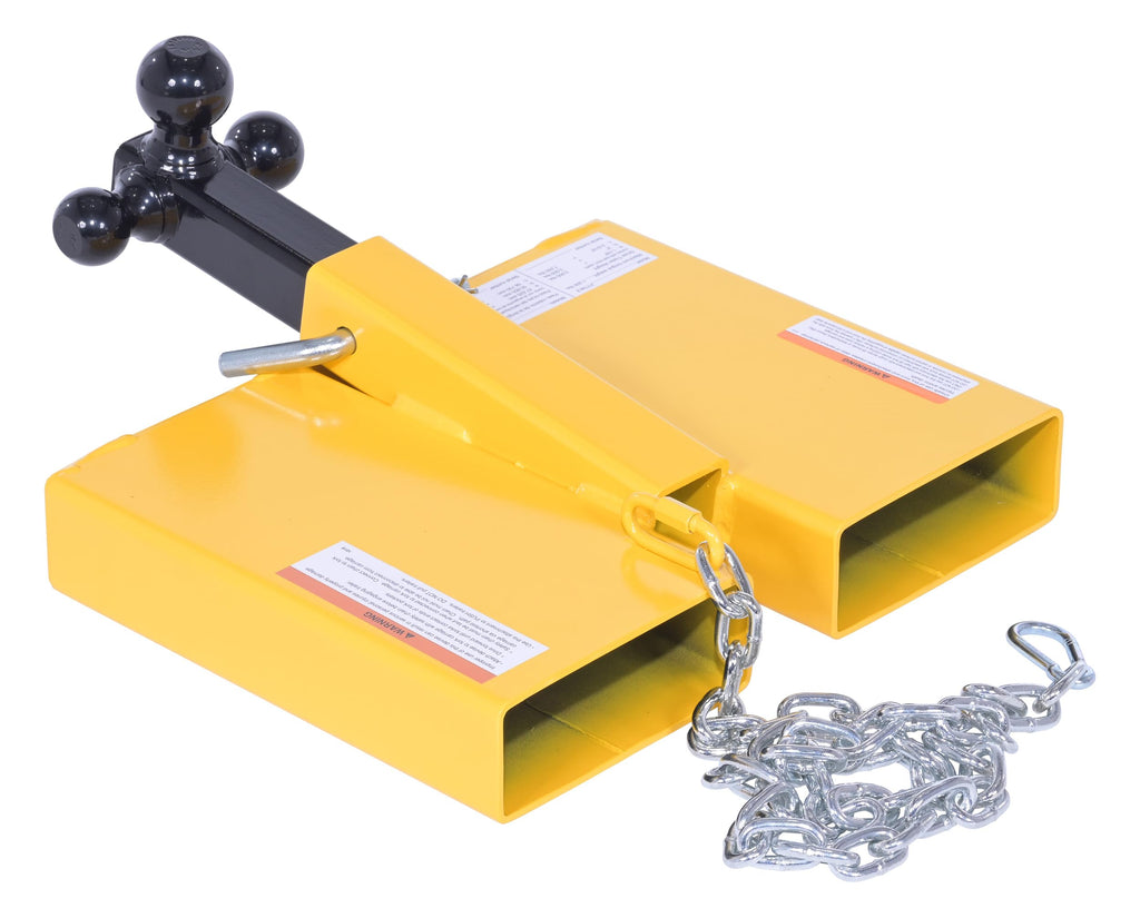 Vestil FTTM-2 Steel Fork Lift Hitch Attachment 20-9/16 in x 14-1/2 in x 8-1/16 in 1500 Lb. Capacity Yellow