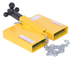 Vestil FTTM-2 Steel Fork Lift Hitch Attachment 20-9/16 in x 14-1/2 in x 8-1/16 in 1500 Lb. Capacity Yellow