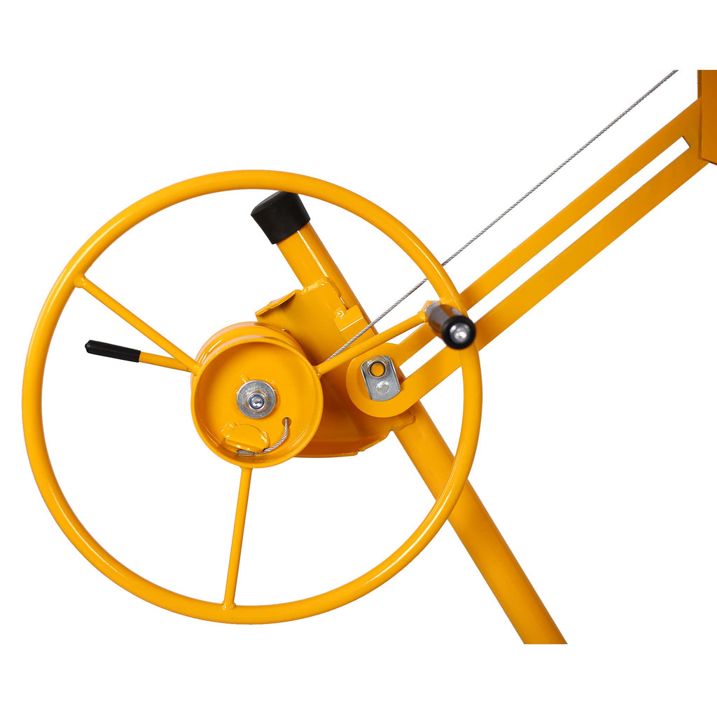 Drywall Panel Hoist Drywall Lift Rolling Panel Hoist Jack Lifter 16ft Yellow Color