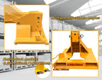 INTSUPERMAI Forklift Jib Boom Crane with Adjustable Tilt Angle 3 Ton / 6600 LB Forklift Mobile Crane Adjustable Forklift Crane Attachment with Truss Hoist Jib Boom Hook Max 12.14ft/3.7m Length