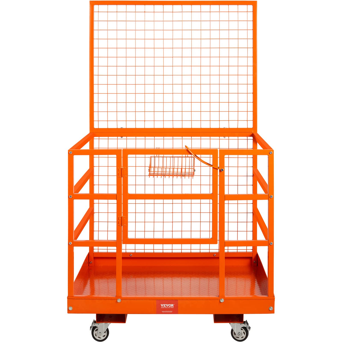 VEVOR Forklift Safety Cage, 43 x 45 Inch Forklift Man Basket with Wheels