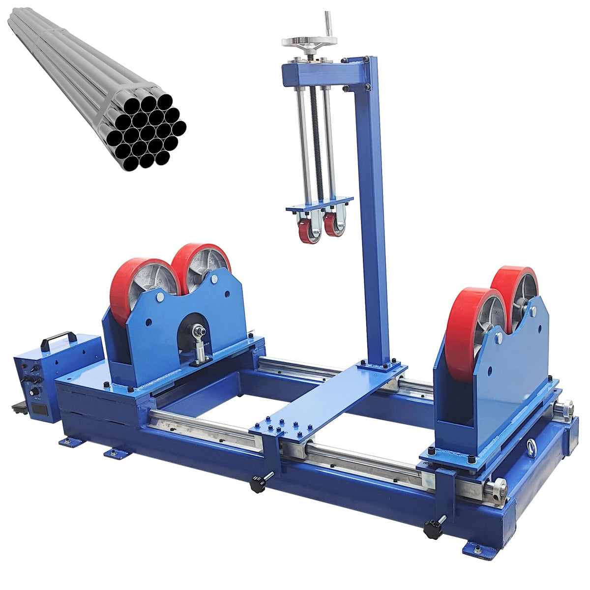 Welding Turning Roller with Sliding Rail and Press Wheel Frame