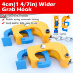 This Heavy Duty Drum Lifting Chain with Self-Locking Hooks for Crane and Forklift Handling