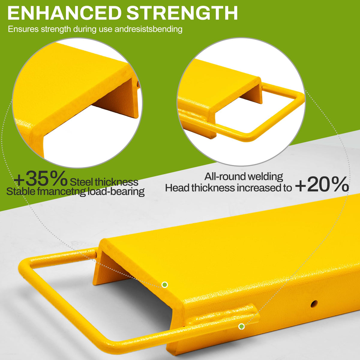 AUTOSAVER88 96 Inch Forklift Extensions for 5.5" Width Forklift Trucks, Heavy Duty Steel Pallet Fork Extensions 1 Pair, Compatible with Forklifts and Loaders, Fork Extender Reach, Yellow