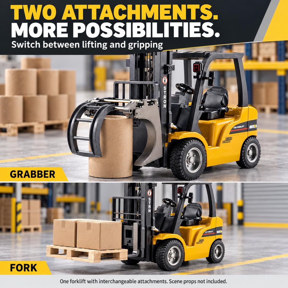 1/10 RC Forklift with Proportional Control, Alloy Fork & Grabber
