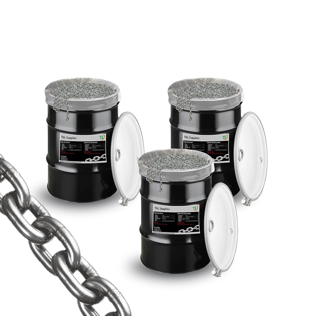 1/4 Chain G43 High Alloy Steel with 2600 lb. Working Capacity and 5200 lb. Breaking Strength (1/4" G43 (1.24 Inch x 0.41 Inch), 100 Feet)