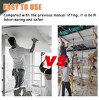 Drywall Lift Red Drywall Rolling Lifter Panel, 10/11.5/13/14.7/16.4 Ft Sheetrock Lifting Tools, Adjustable Ceiling Board Hoist Commercial, for Workshop Garage(3.0 m(10ft))