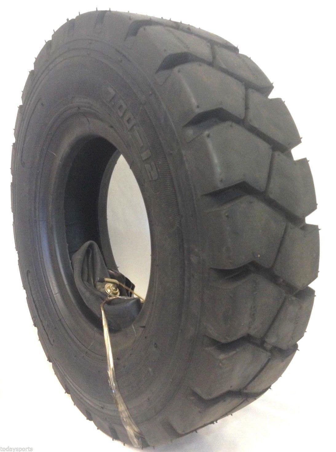 Two 7.00-12 Forklift Tires With Tubes, Flap Grip Plus Heavy Duty 700-12