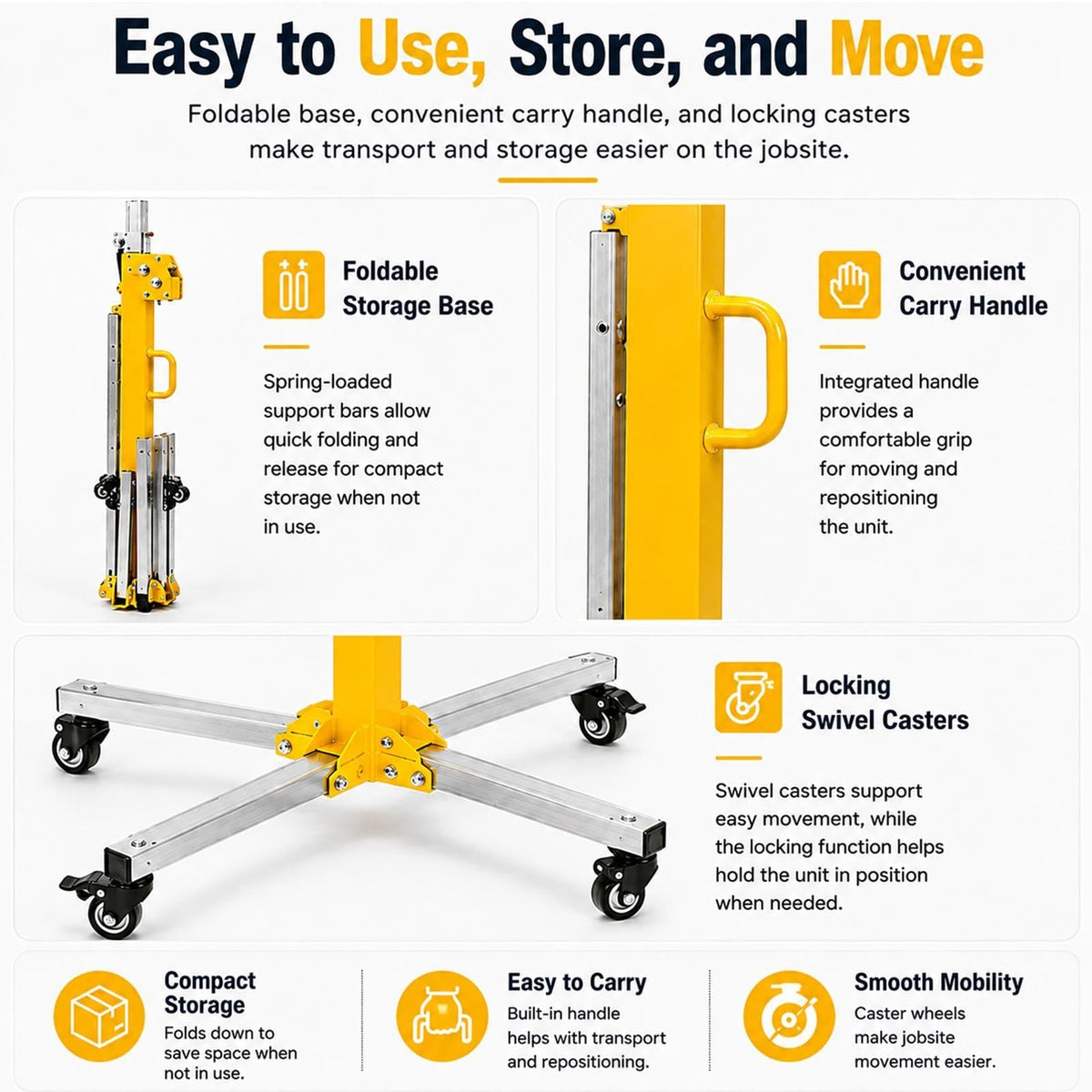 Drywall Lift Panel Manual and Electric Dual Purpose 9.8ft/11.5ft/13.1ft Max Height Three in One Drywall Lift Stable Lifting and Lowering Lift for Ceiling and Walls Tools Sheetrock Lifter Tool(3