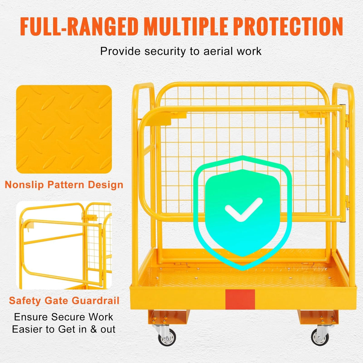 Forklift Safety Cage 36" x 36" - 1200 lbs Capacity Aerial Work Platform