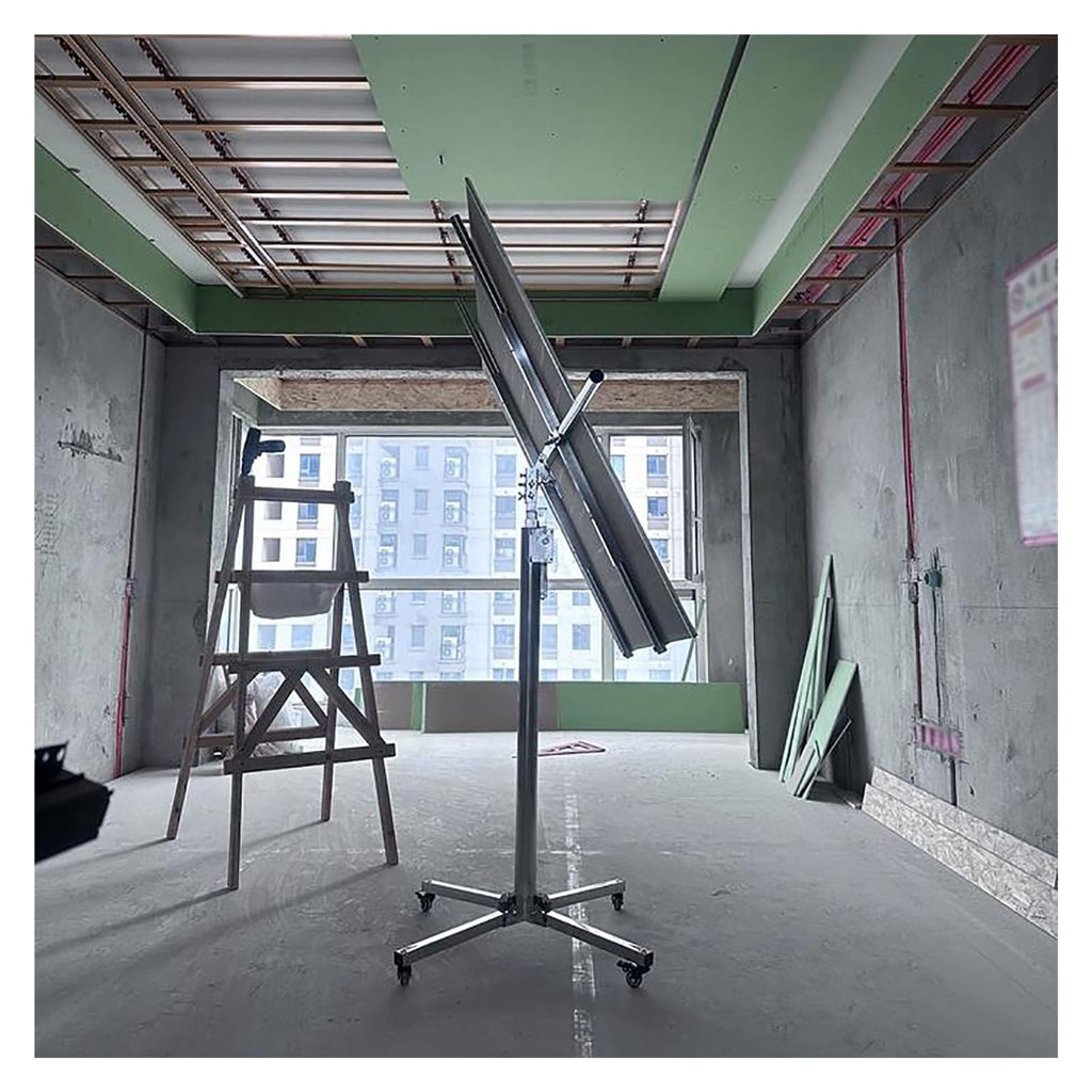 JYHHCYS 10/12/13ft Drywall Panel Lift for Walls and Ceilings, Heavy Duty Foldable Sheetrock Hoist with Adjustable Extension Arm and Casters, for Improvement(Height up to 3.2m/10.5ft)