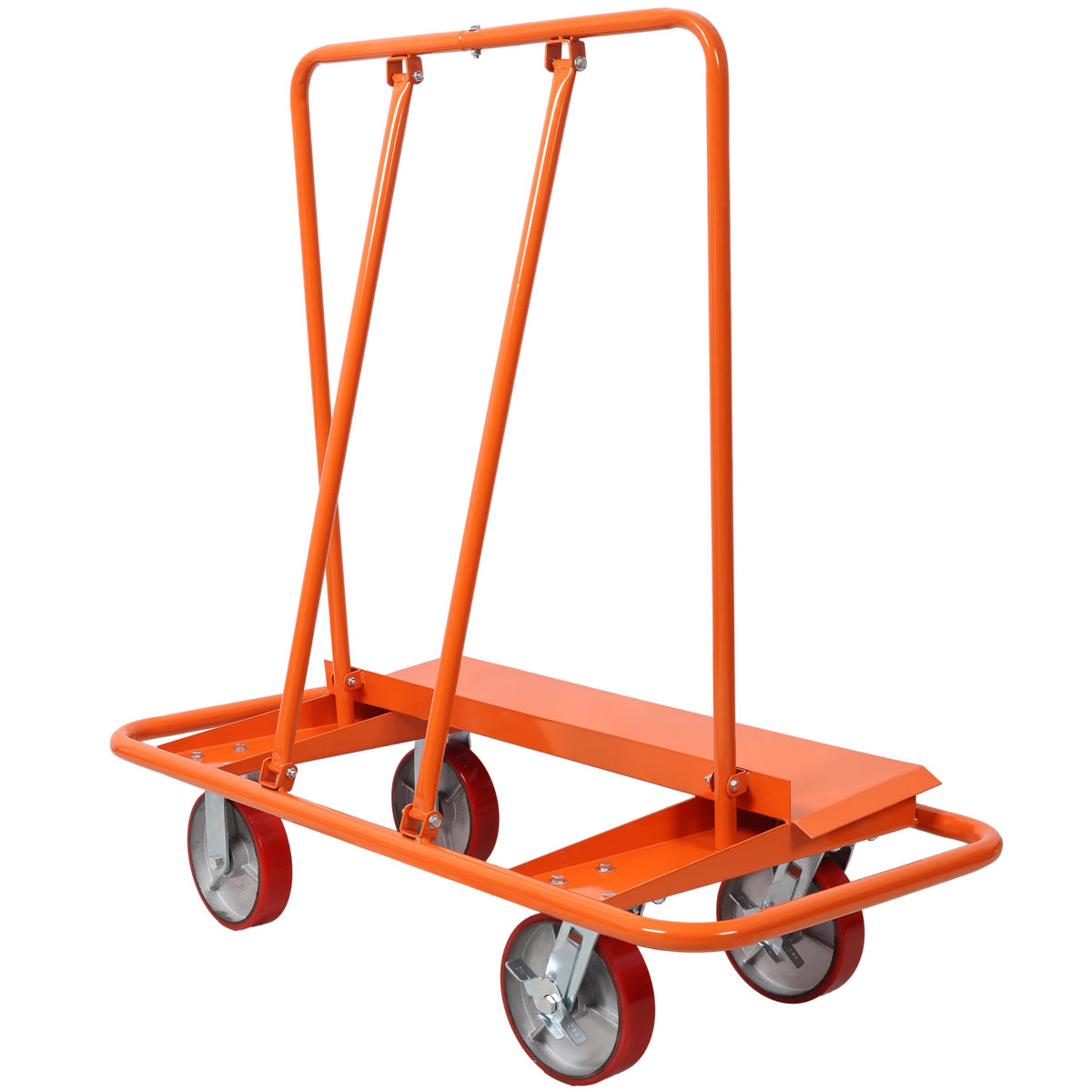 Heavy Duty Drywall Cart 3300lbs Capacity: Professional Panel Dolly with 8" Polyurethane Wheels & Steel Frame for Contractors - Secure Transport & Vertical Storage for Sheetrock & Building Mat