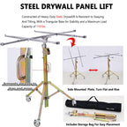 Plasterboard Lifter Hoist 80kg Capacity 4m, Lockable Wheel Drywall Lift 4m