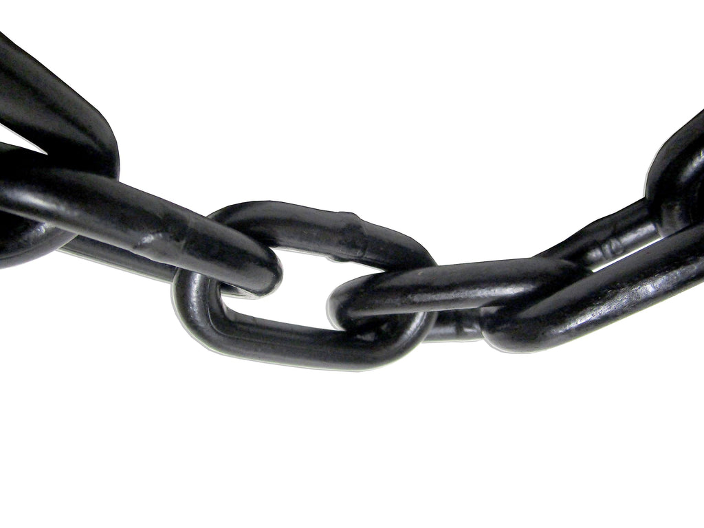 Black Powder Coated Chain 5/16" x 50 FT Bulk Cut | Swing Set Safety Barrier Gate | Industrial Grade Proof Coil G30 | Max Capacity 6,800 lbs (G3312PCBX50FT)