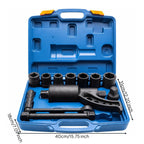 Wheel Nut Remover Set with Sockets Labor-Saving Geared Wheel Nut Wrench Portable Tire Service Tool for Truck Drivers, Automotive Technicians, Garages