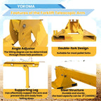 Jumbo Bag Forklift Jib Boom Crane Truss. 0-45 Degrees Tilt Angle