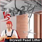 Drywall Lift Hoist with Adjustable Arm and Wheels, Heavy-Duty Labor-Saving Construction Tool for Panel Lifting