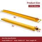 YITAMOTOR 92"x6.5" Forklift Extensions, Heavy Duty Fork Extender Reach