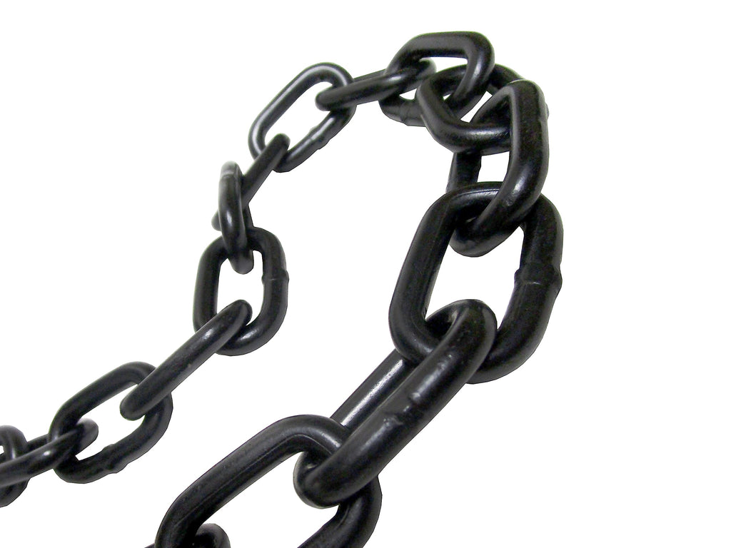 Black Powder Coated Chain 5/16" x 50 FT Bulk Cut | Swing Set Safety Barrier Gate | Industrial Grade Proof Coil G30 | Max Capacity 6,800 lbs (G3312PCBX50FT)