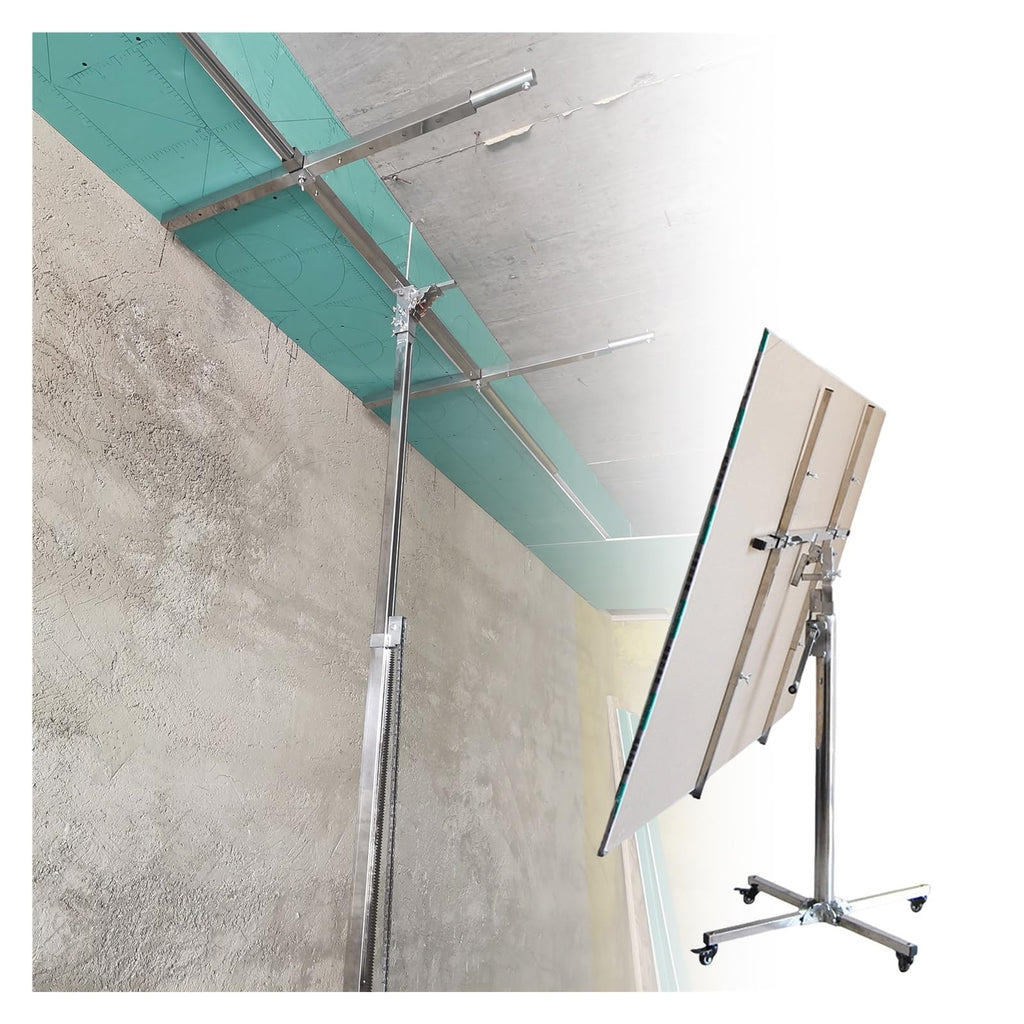 13 12 11 Ft Drywall Lift Panel, Sheetrock Lift Drywall Lift - Drywall Jack Lift for Ceiling and Walls with Adjustable Telescopic Arm & 4 Lockable Wheels